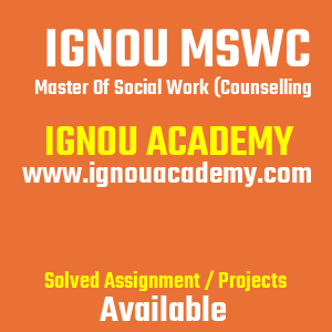 IGNOU MSWC SOLVED ASSIGNMENT 2025 2026
